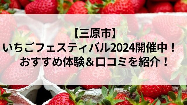 三原市いちごフェスティバル2024おすすめの体験は？行った人の感想を紹介！