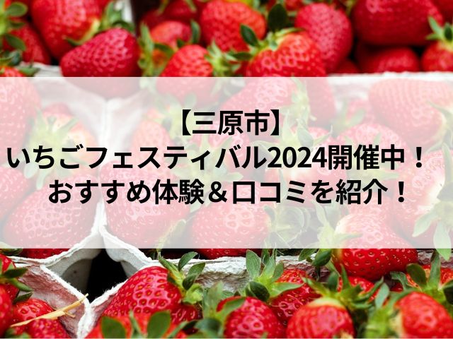 三原市いちごフェスティバル2024おすすめの体験は？行った人の感想を紹介！